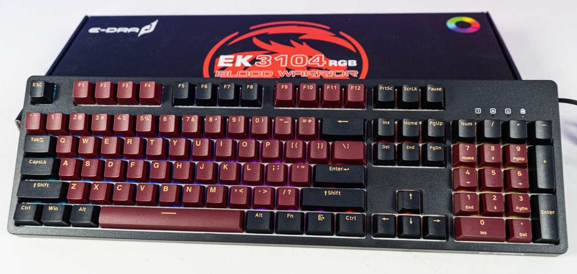 Bàn phím cơ E-Dra EK3104 RGB Blood Warrior H6