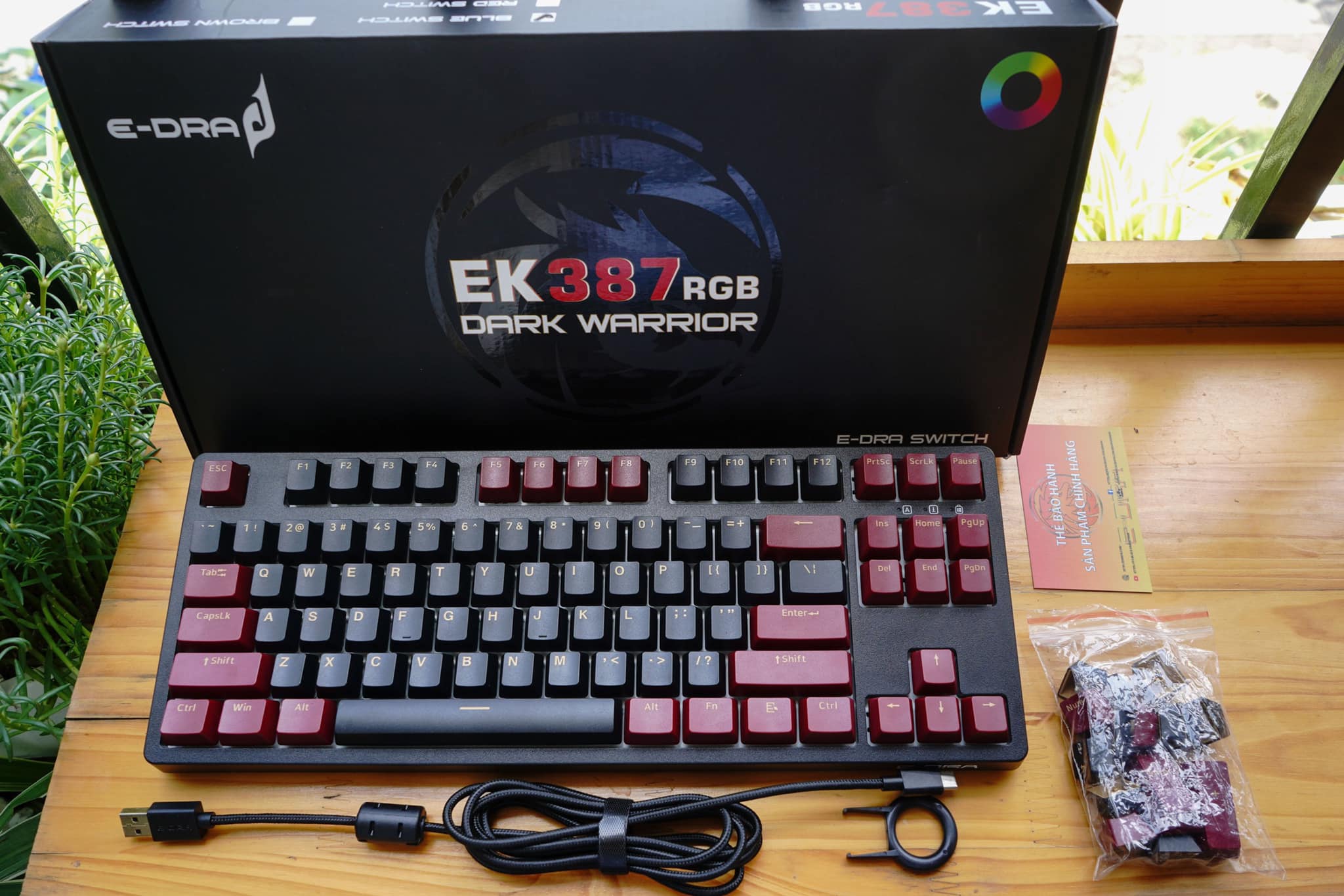 Bàn phím cơ E-Dra EK387 RGB Dark Warrior H6