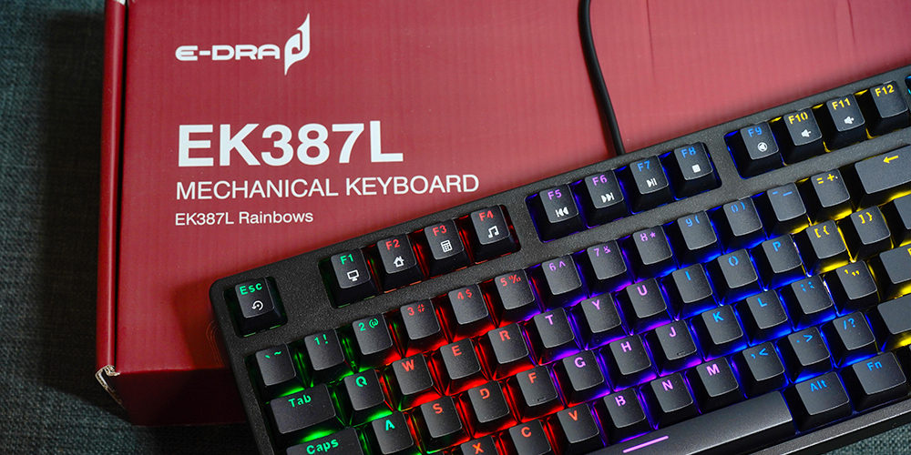 Bàn phím cơ E-Dra EK387L Rainbow H6