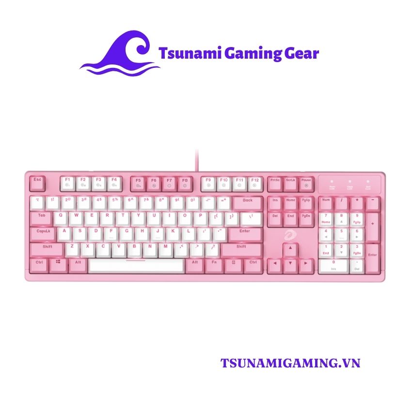 Bàn phím cơ DareU EK1280s Pink White H1