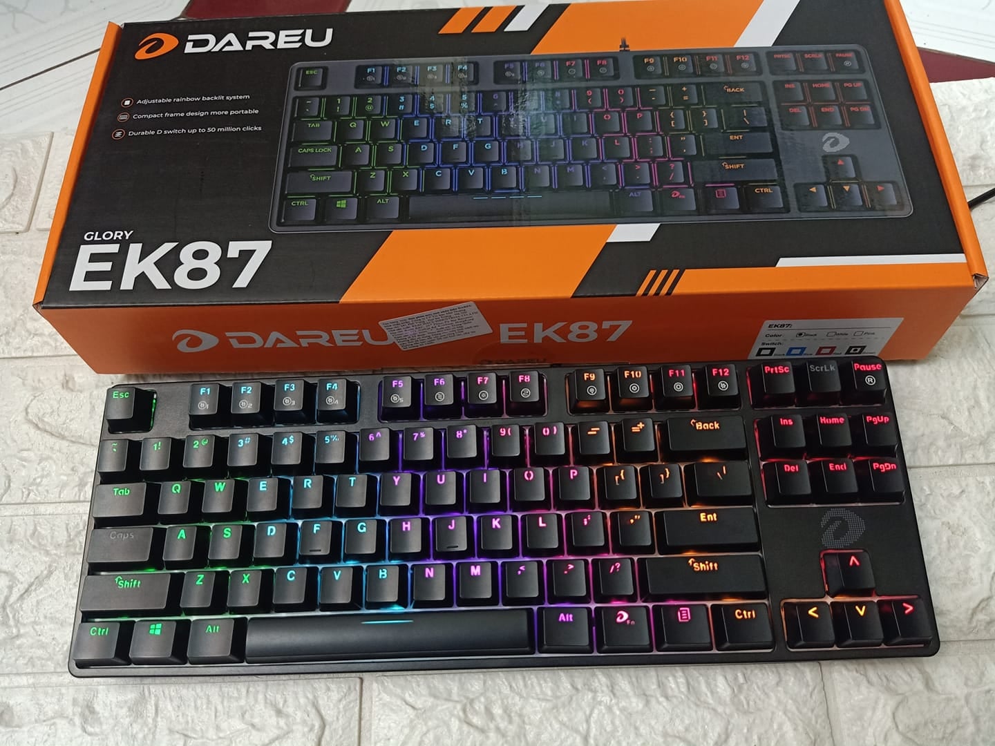 Bàn phím cơ DareU EK87 Multi Led H8