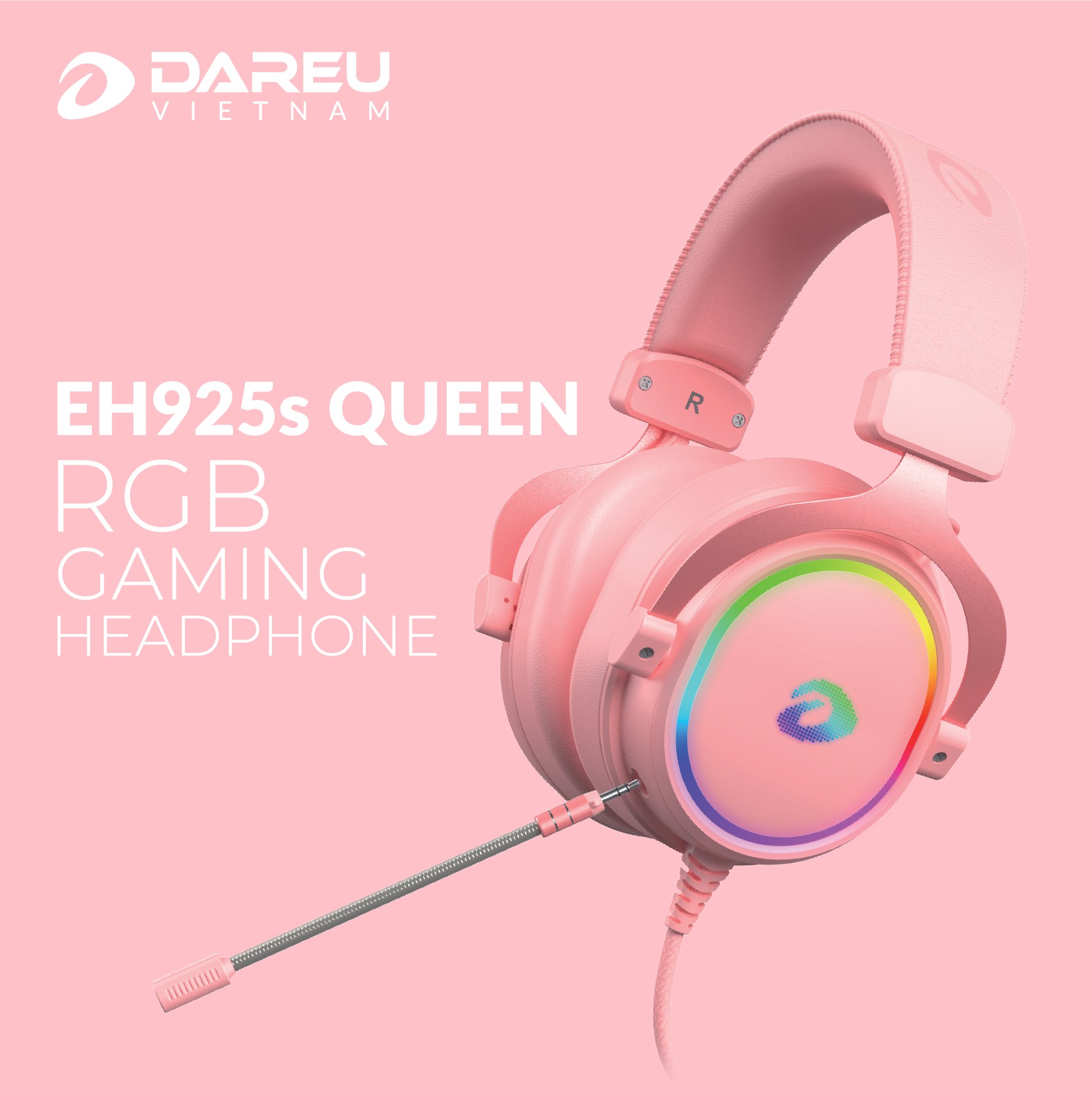 Tai nghe DareU EH925s Pink H7