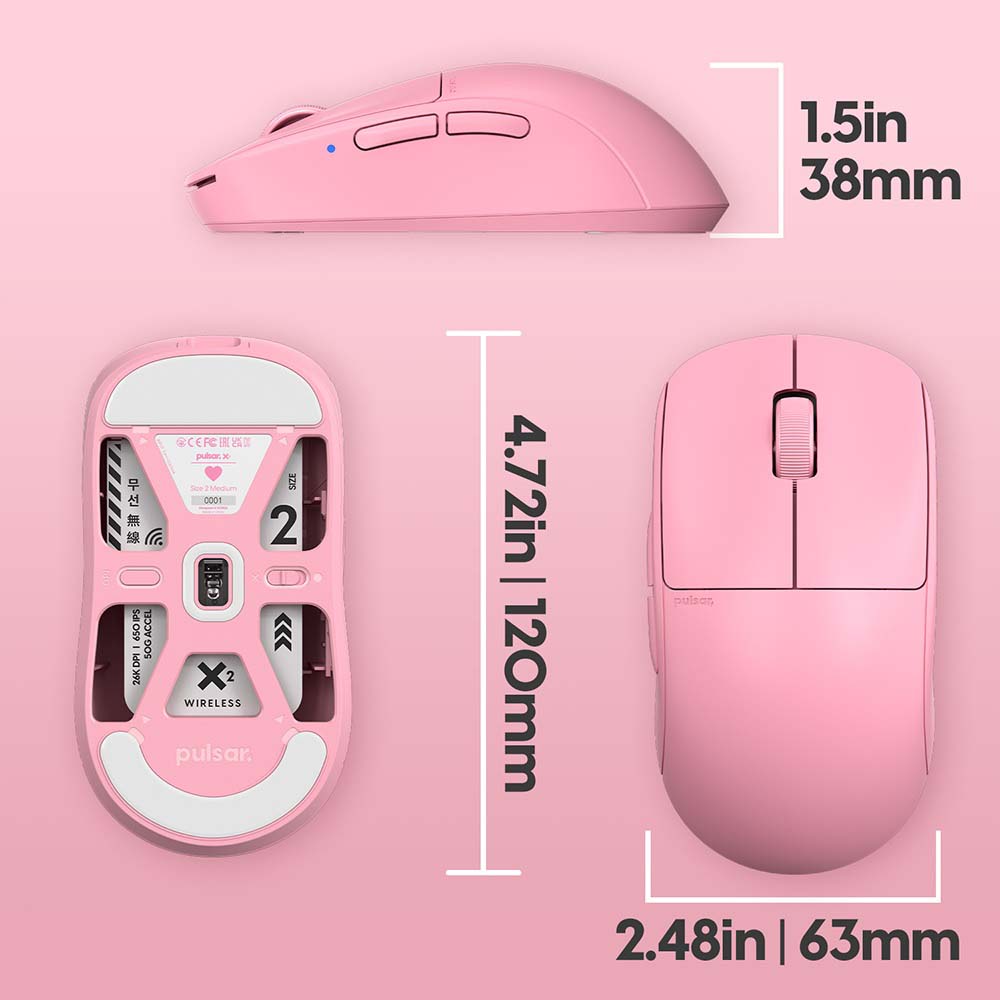 Chuột Pulsar X2 Pink H5