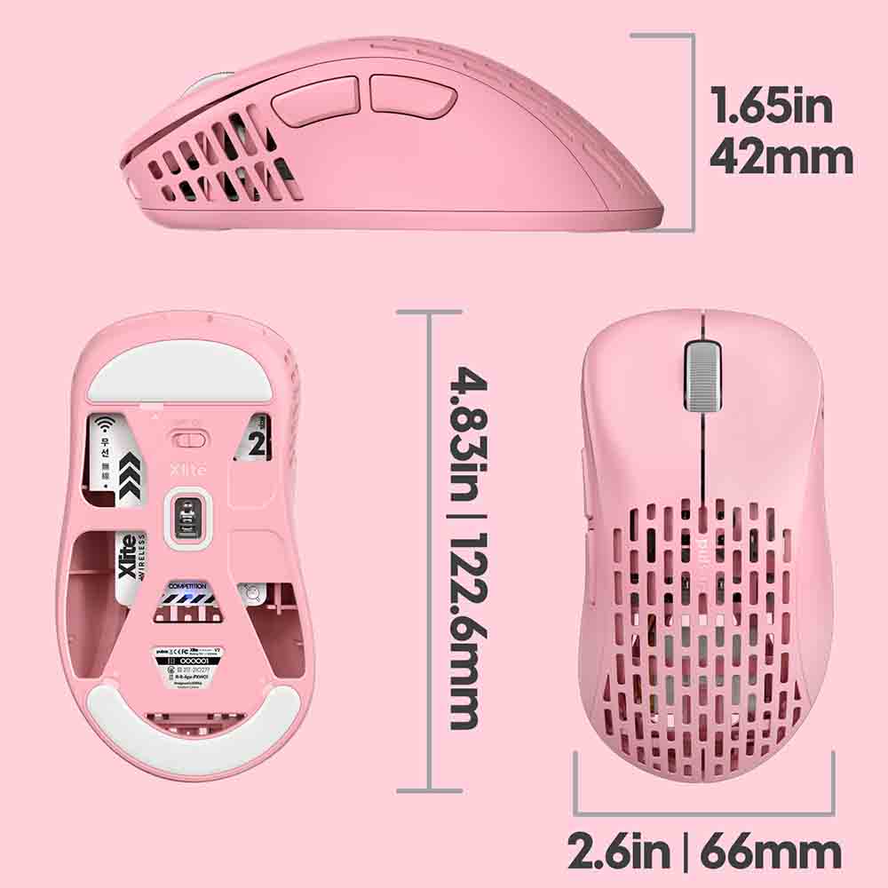 Chuột Pulsar Xlite Wireless V2 Competition Pink H8