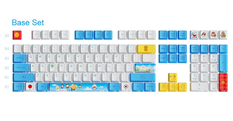 Keycap Akko Doraemon H3