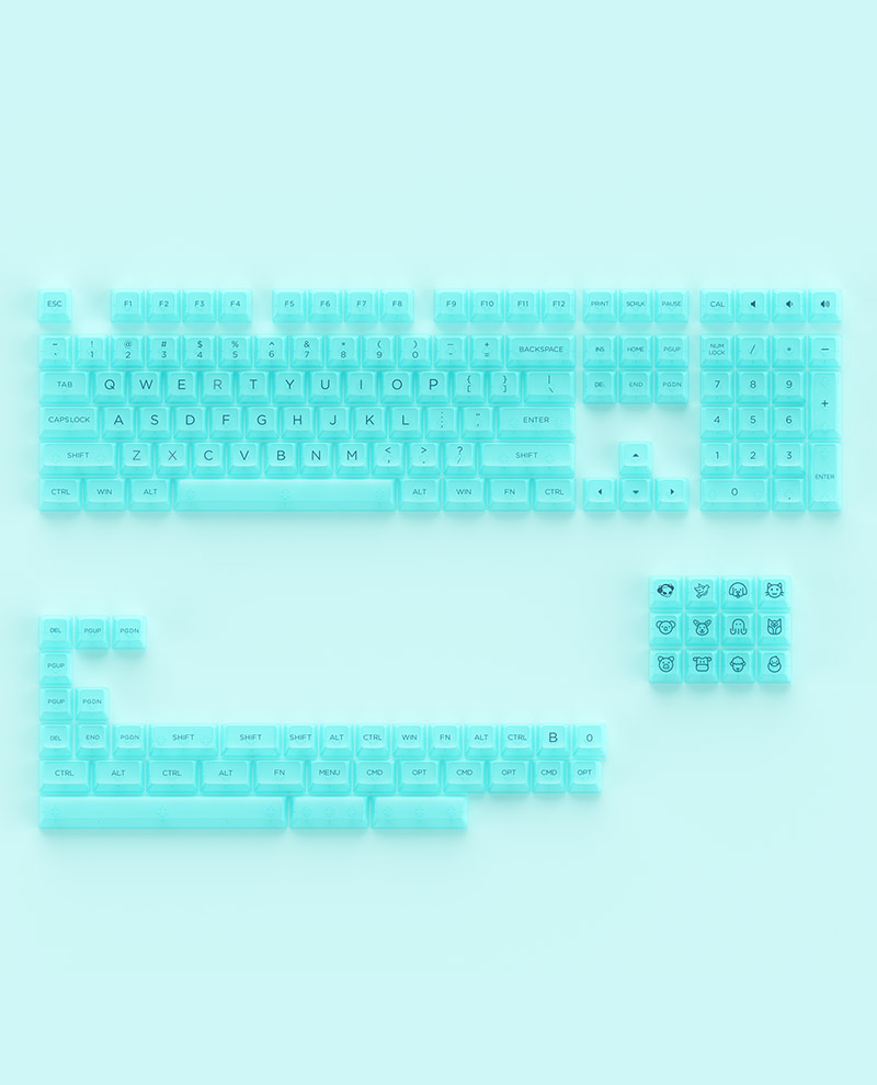 Keycap Akko ASA Clear Tiffany Blue H5