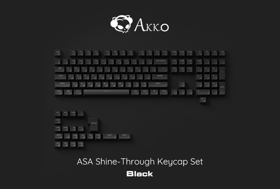 Keycap Akko ASA Shine-Through Black H1