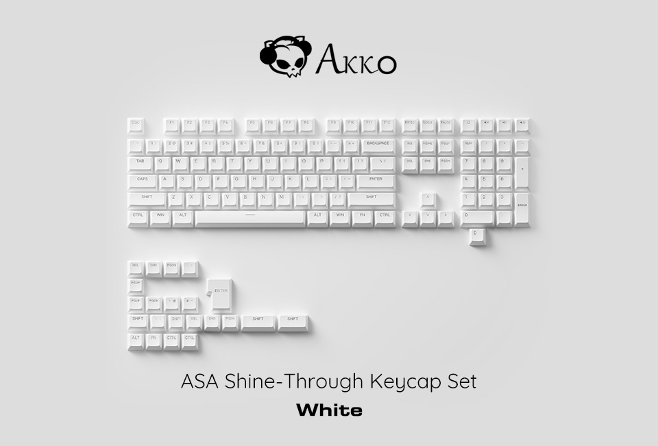 Keycap Akko ASA Shine-Through White H1