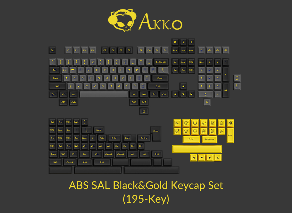 Keycap Akko Black Gold SAL H2