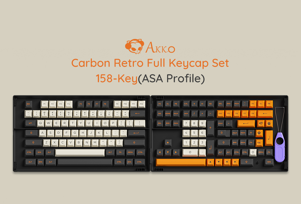 Keycap Akko Carbon Retro ASA Profile H2