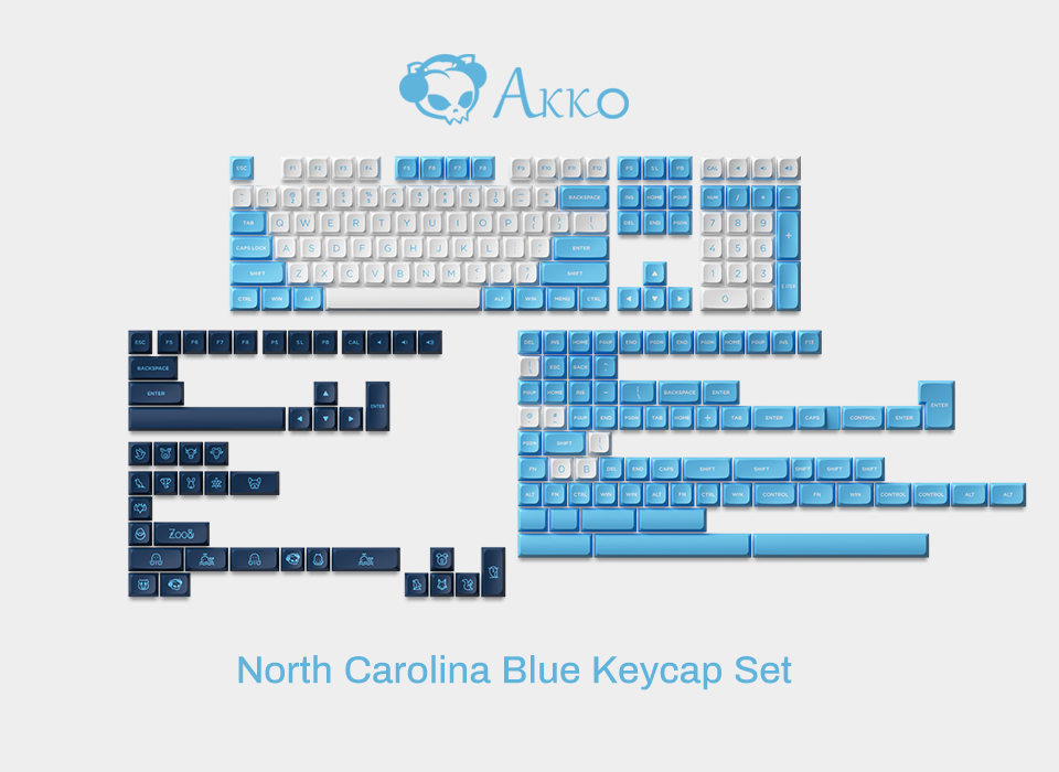 Keycap Akko North Carolina Blue H2