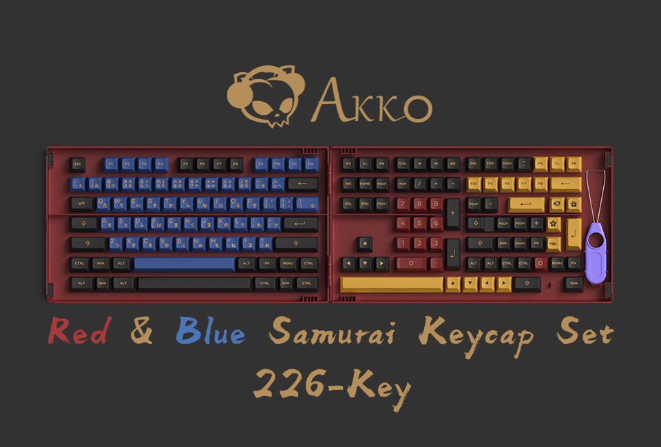 Keycap Akko Red Blue Samurai H9