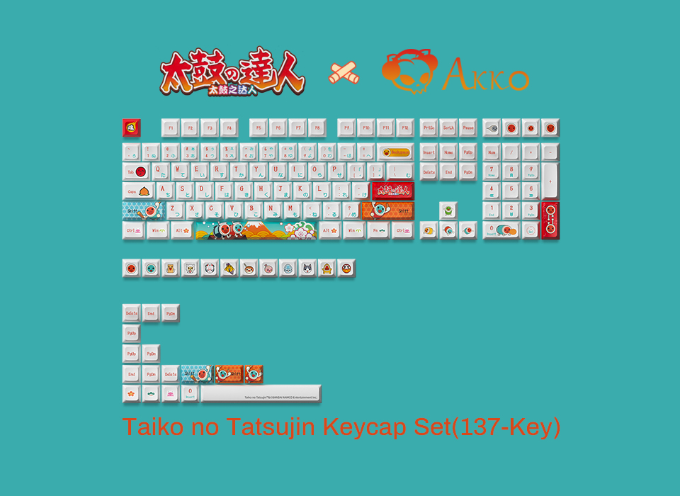 Keycap Akko Taiko no Tatsujin H2