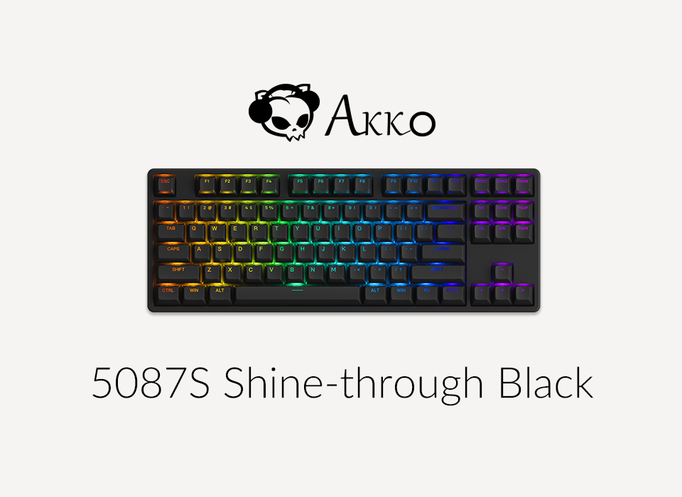 Bàn phím cơ Akko 5087 RGB Black H4