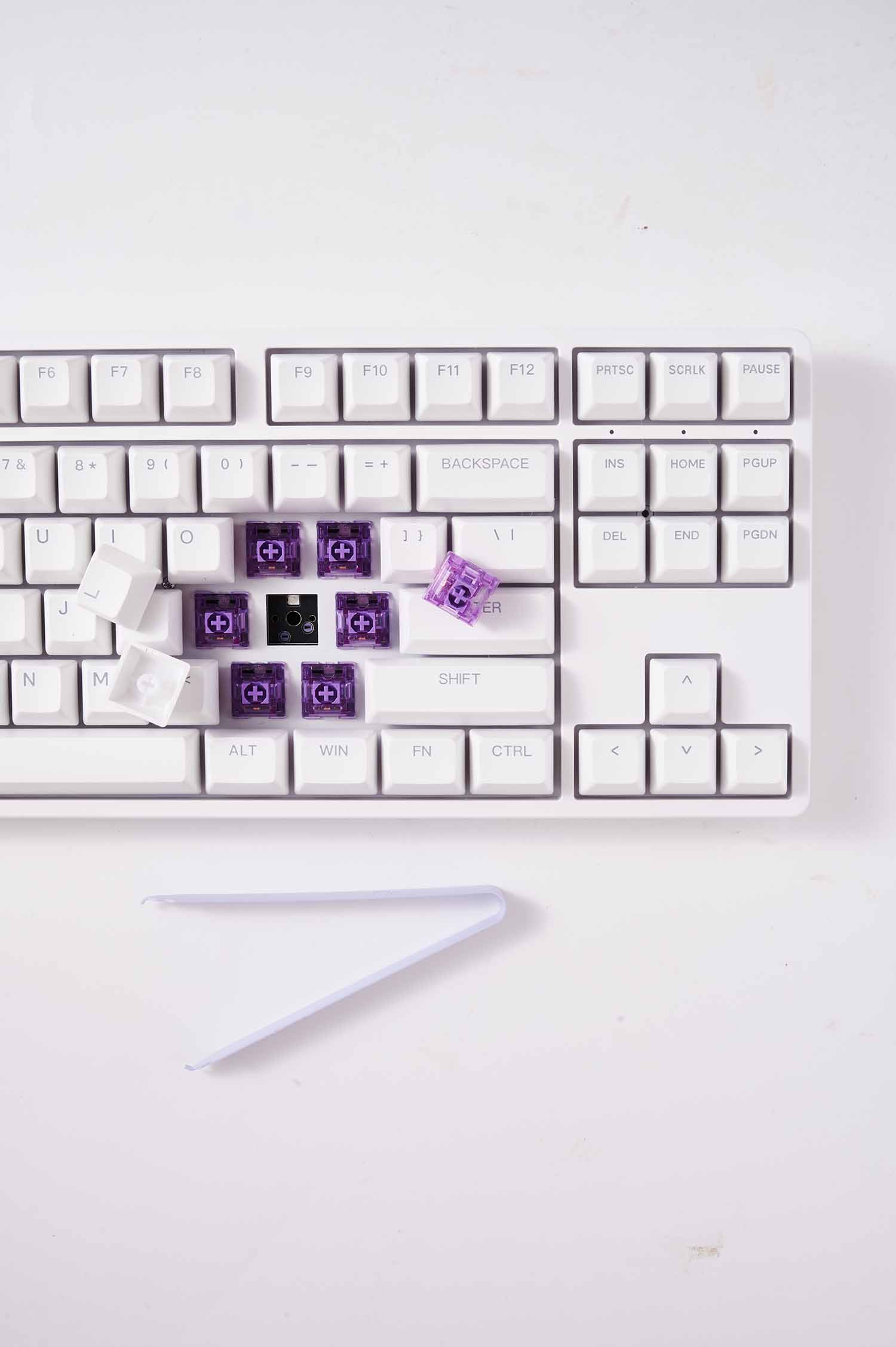 Bàn phím cơ Akko 5087 RGB White H8