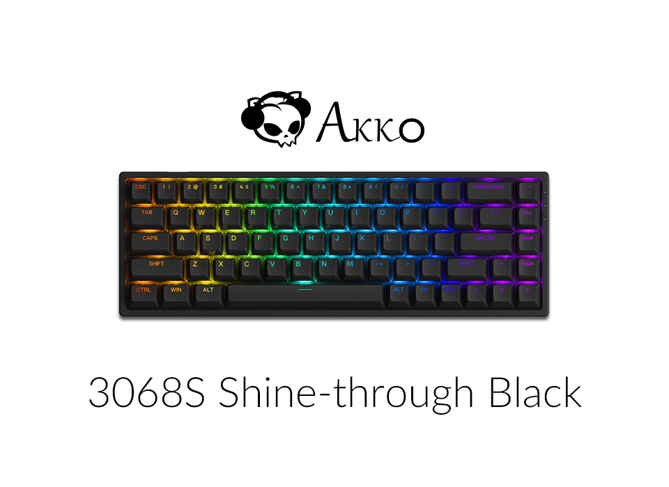 Bàn phím cơ Akko 3068 v2 RGB Black H2