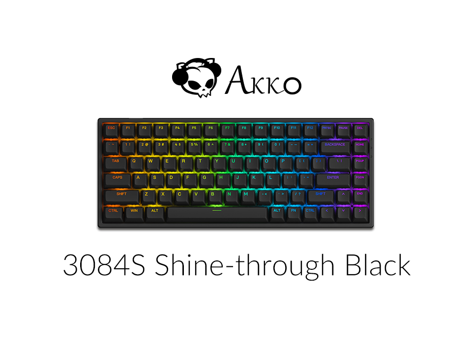 Bàn phím cơ Akko 3084 v2 RGB Black H4