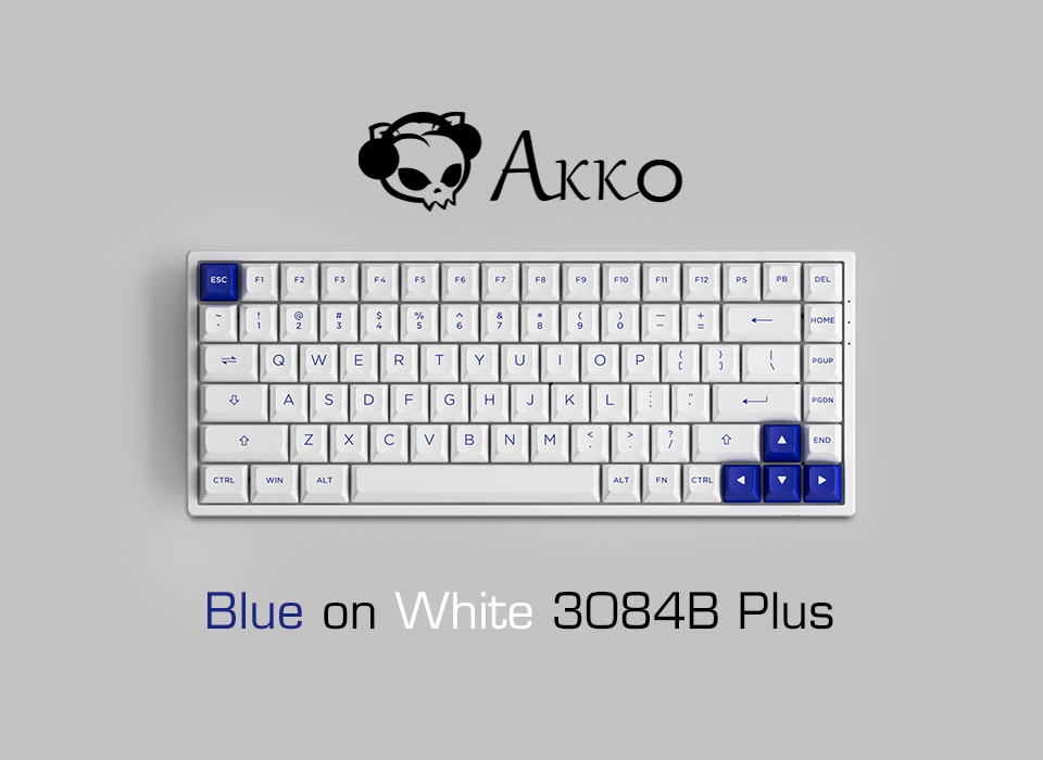 Bàn phím cơ Akko 3084B Plus Blue on White H5