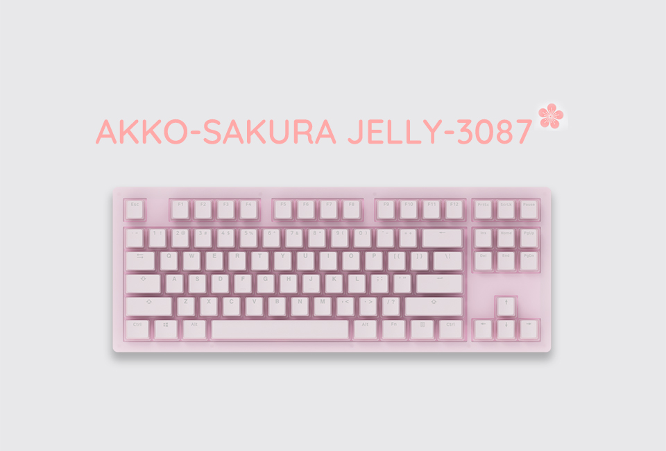 Bàn phím cơ Akko 3087 Sakura Jelly H7