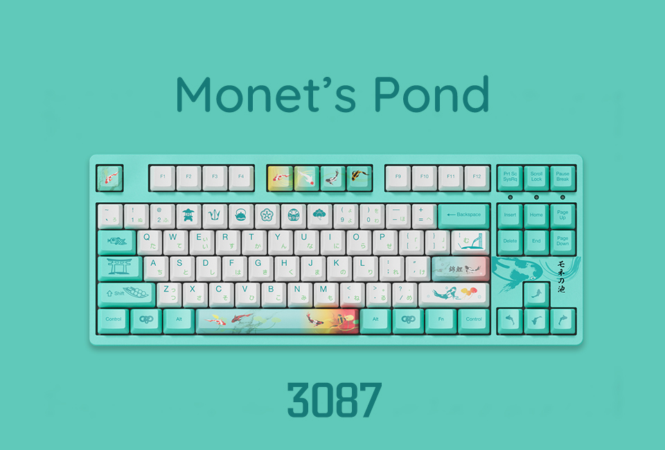 Bàn phím cơ Akko 3087 v2 Monet's Pond H5