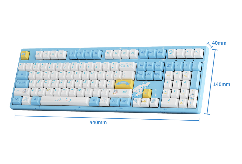 Bàn phím cơ Akko 3108 v2 Cinnamoroll H7