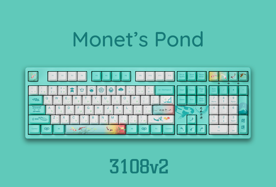 Bàn phím cơ Akko 3108 v2 Monet's Pond H5