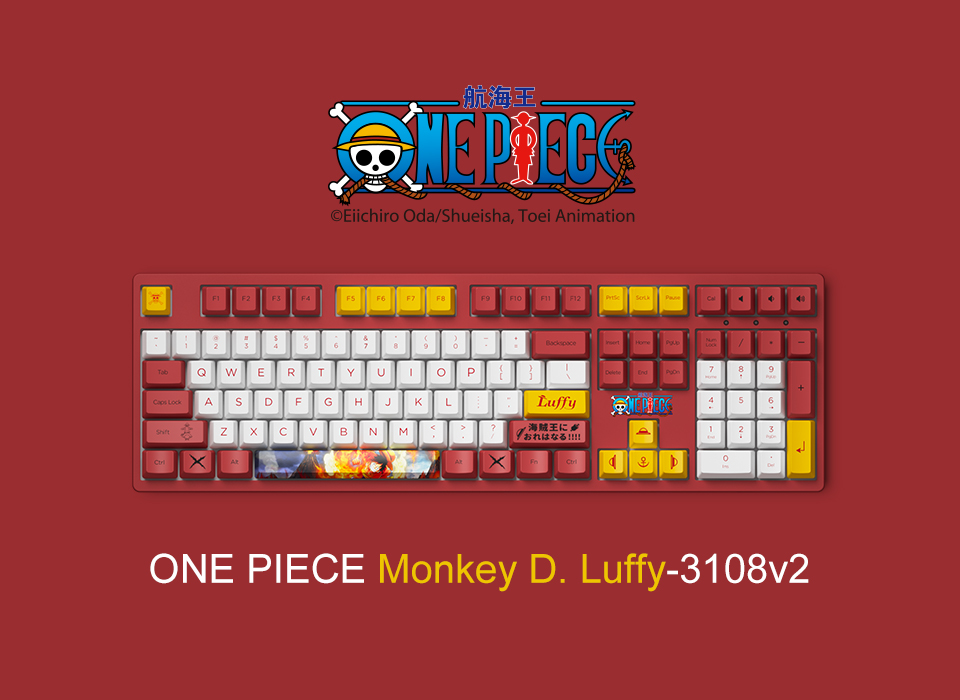 Bàn phím cơ Akko 3108 v2 One Piece Luffy H7