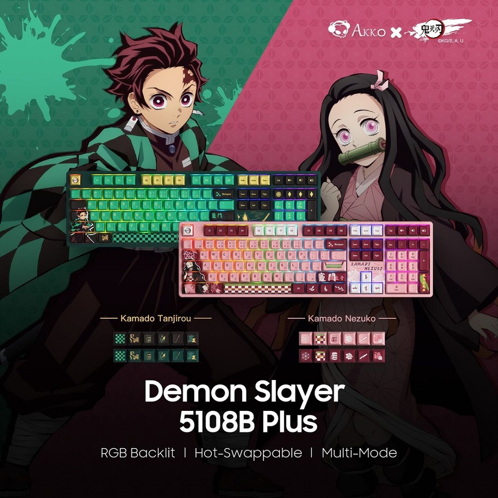 Bàn phím cơ Akko 5108B Plus Demon Slayer - Kamado Tanjirou H11