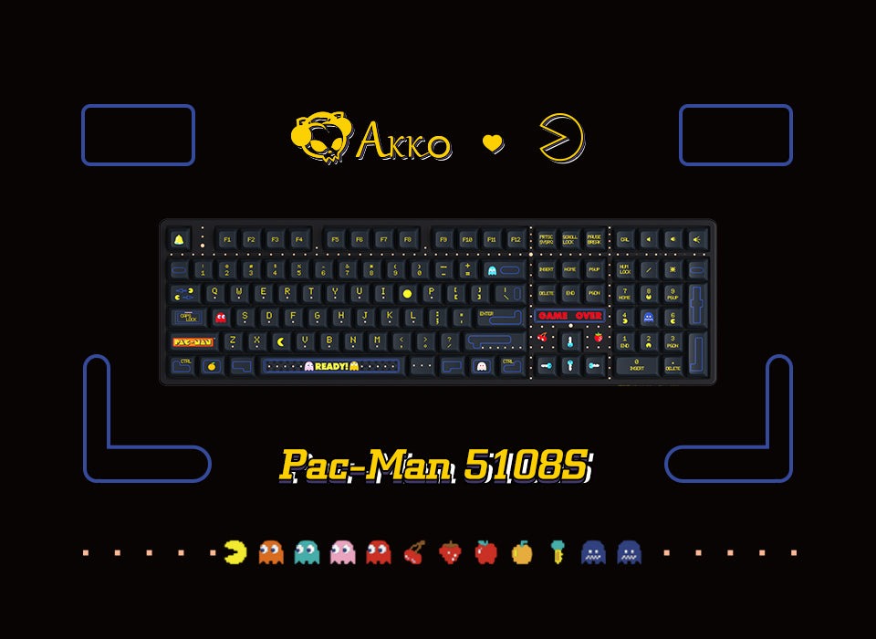 Bàn phím cơ Akko 5108s Pac Man H7