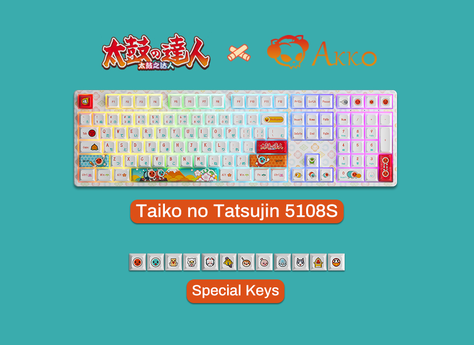 Bàn phím cơ Akko 5108s Taiko no Tatsujin H5