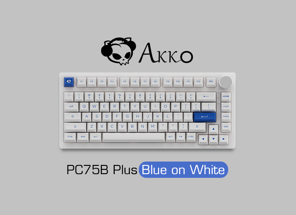 Bàn phím cơ Akko PC75B Plus Blue on White H4