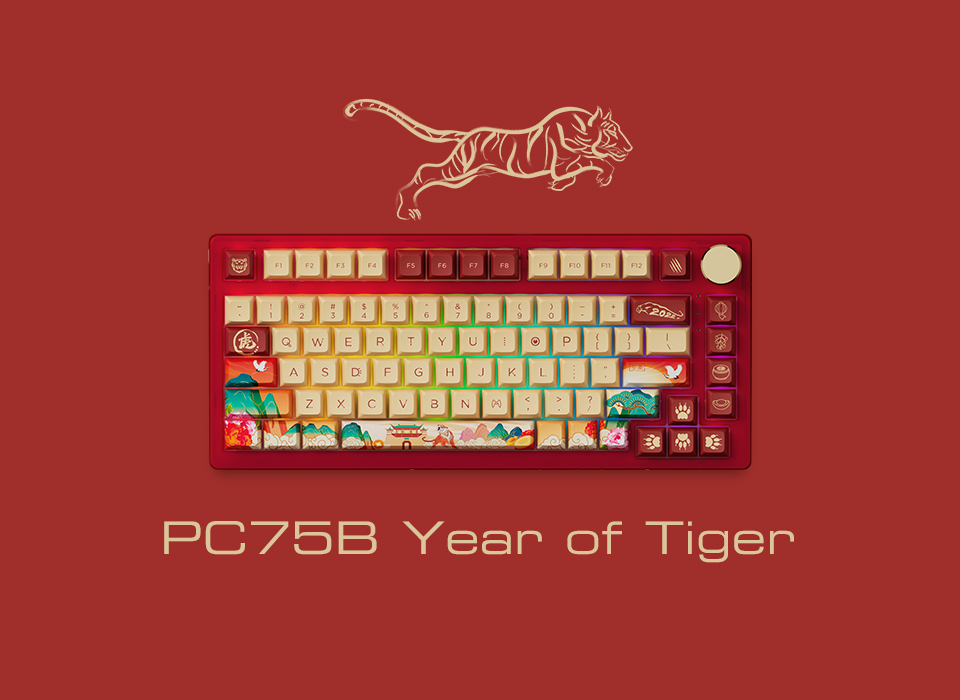 Bàn phím cơ Akko PC75B Plus Year of Tiger H6