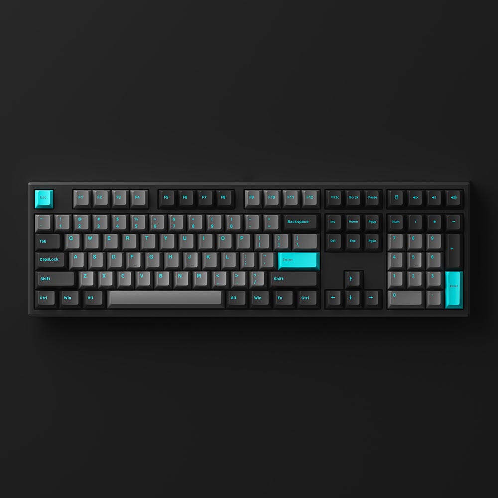 Bàn phím cơ MonsGeek MG108 Black Cyan H2