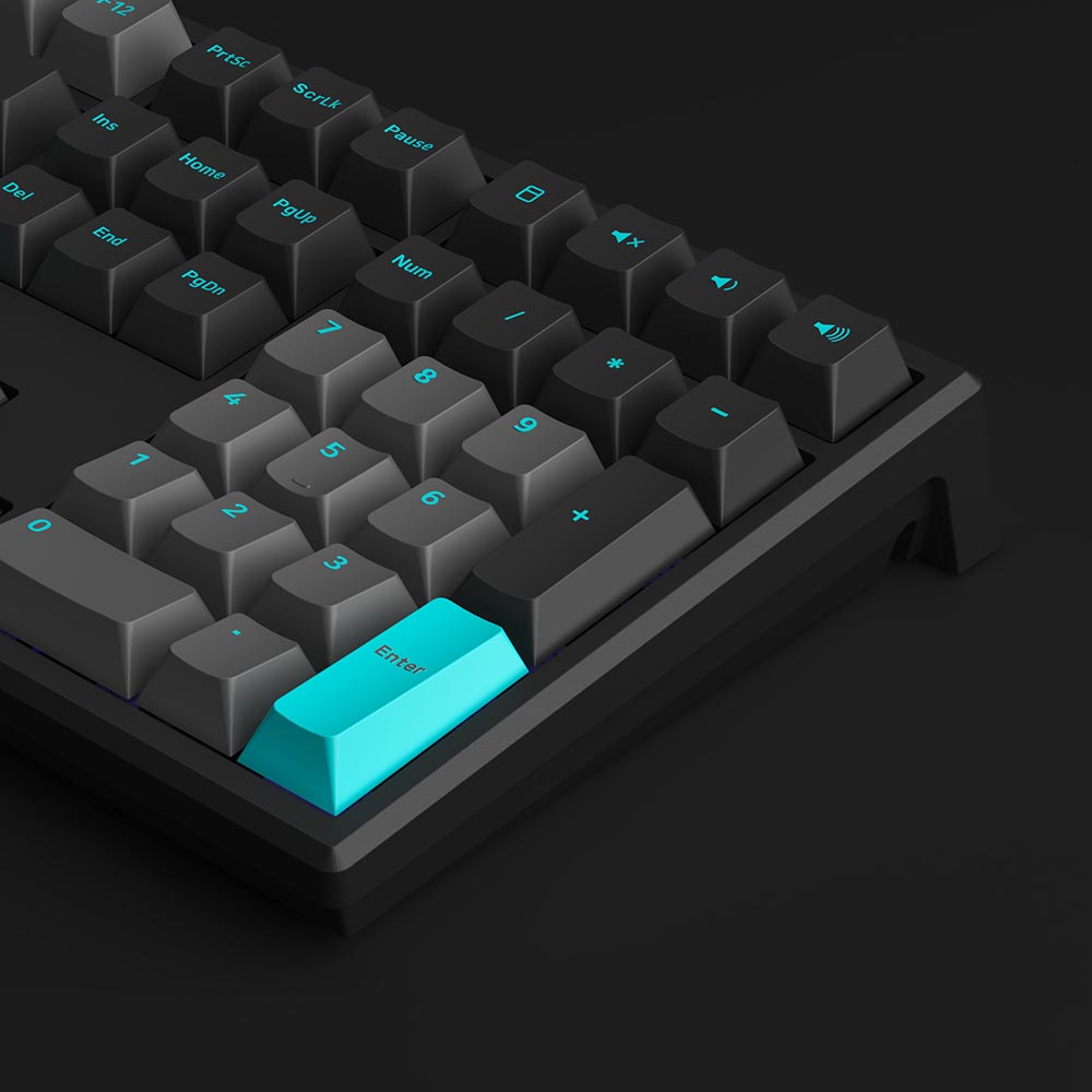 Bàn phím cơ MonsGeek MG108 Black Cyan H6