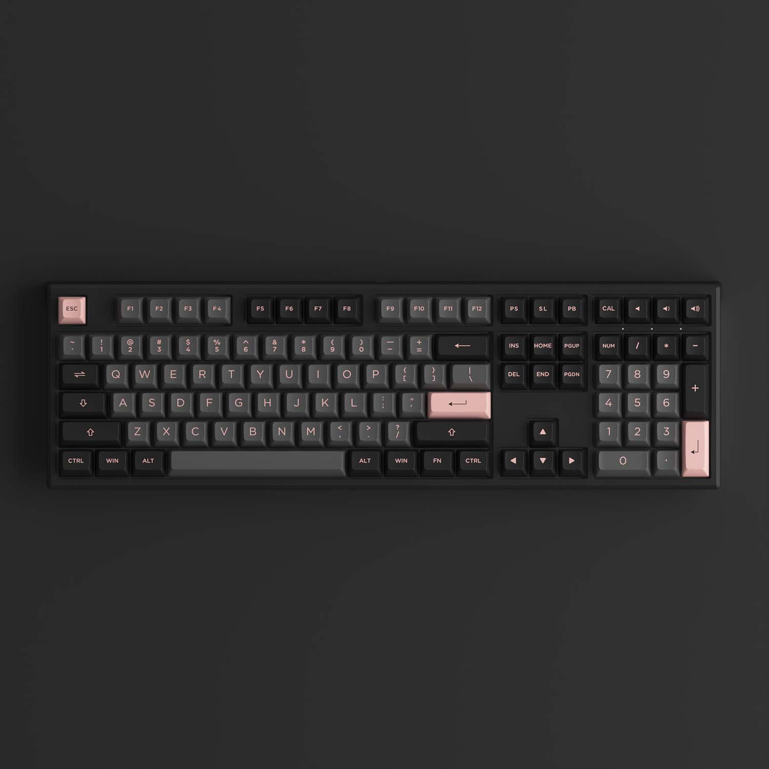 Bàn phím cơ MonsGeek MG108 Black Pink H1