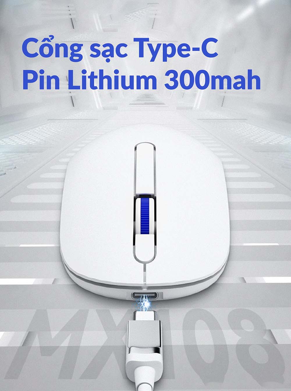 Bộ phím chuột Akko MX108 Blue on White H7