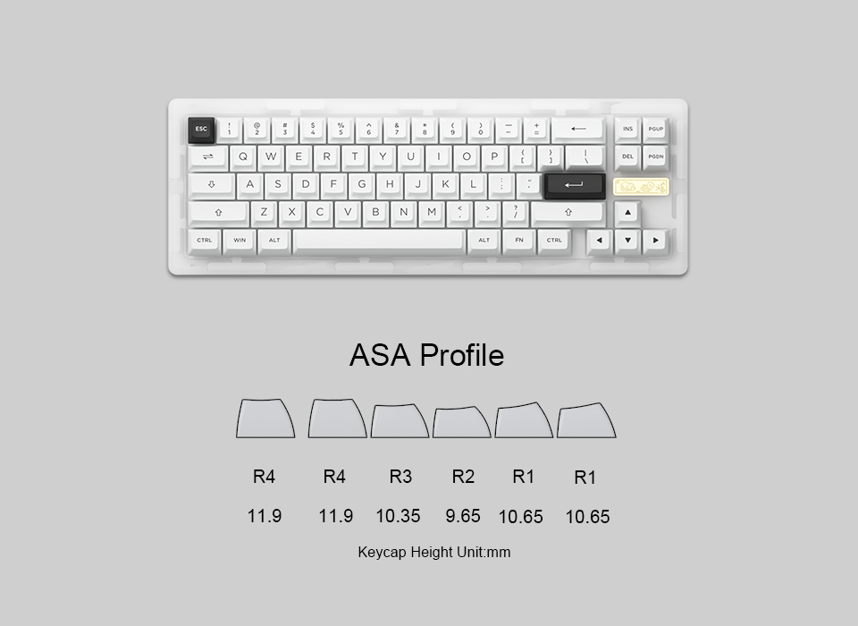 Bàn phím cơ Akko ACR Pro 68 White H9