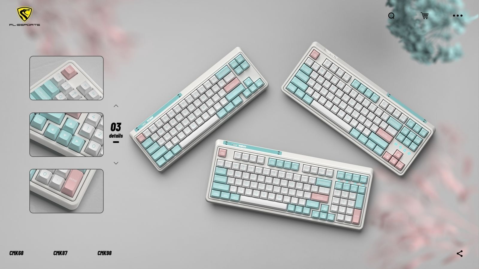 Bàn phím cơ FL-Esports CMK98 SAM Marshmallow H4