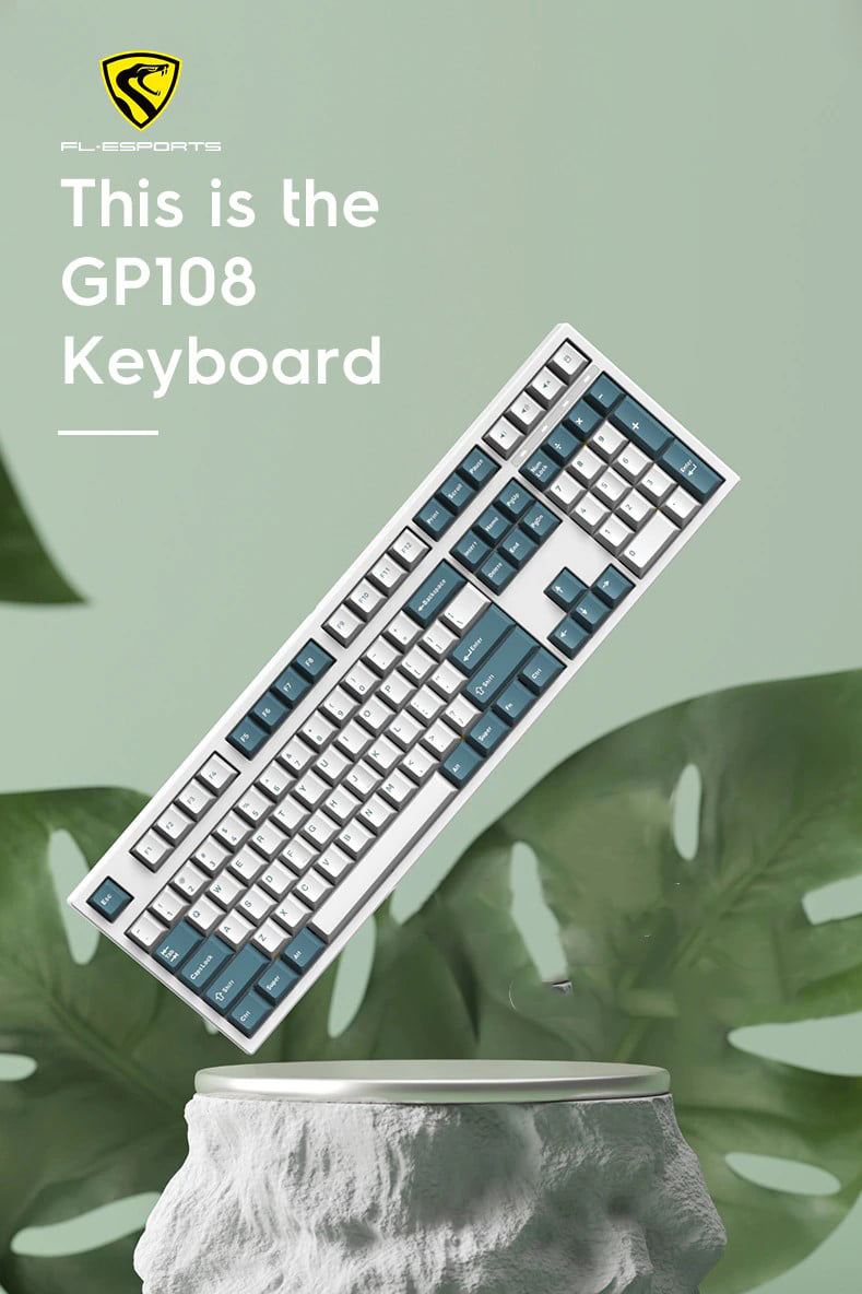 Bàn phím cơ FL-Esports GP108 CP Aqua Green H7