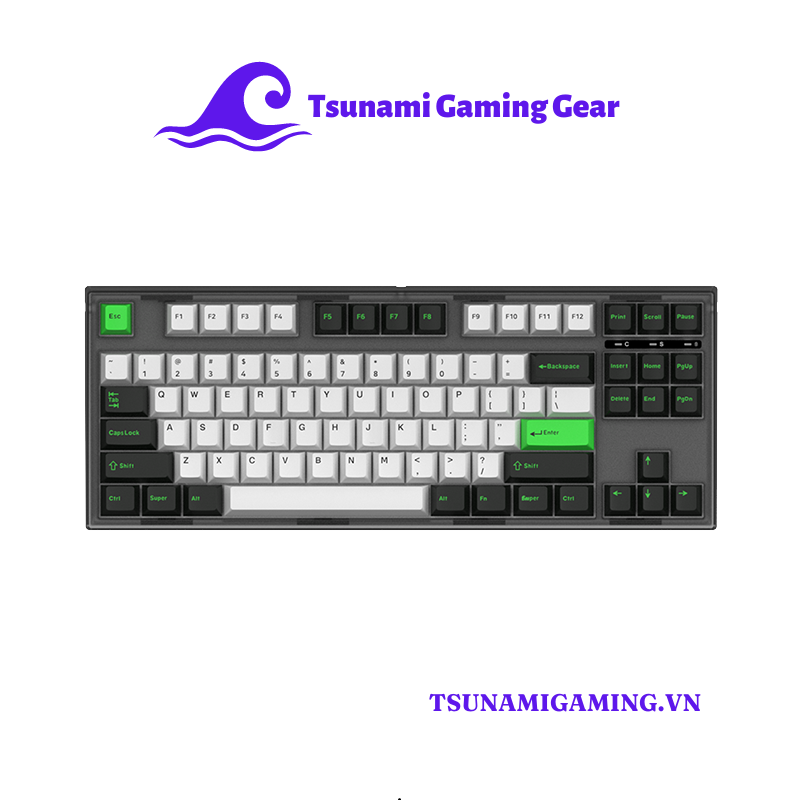 Bàn phím cơ FL-Esports GP87 CP White Green H1