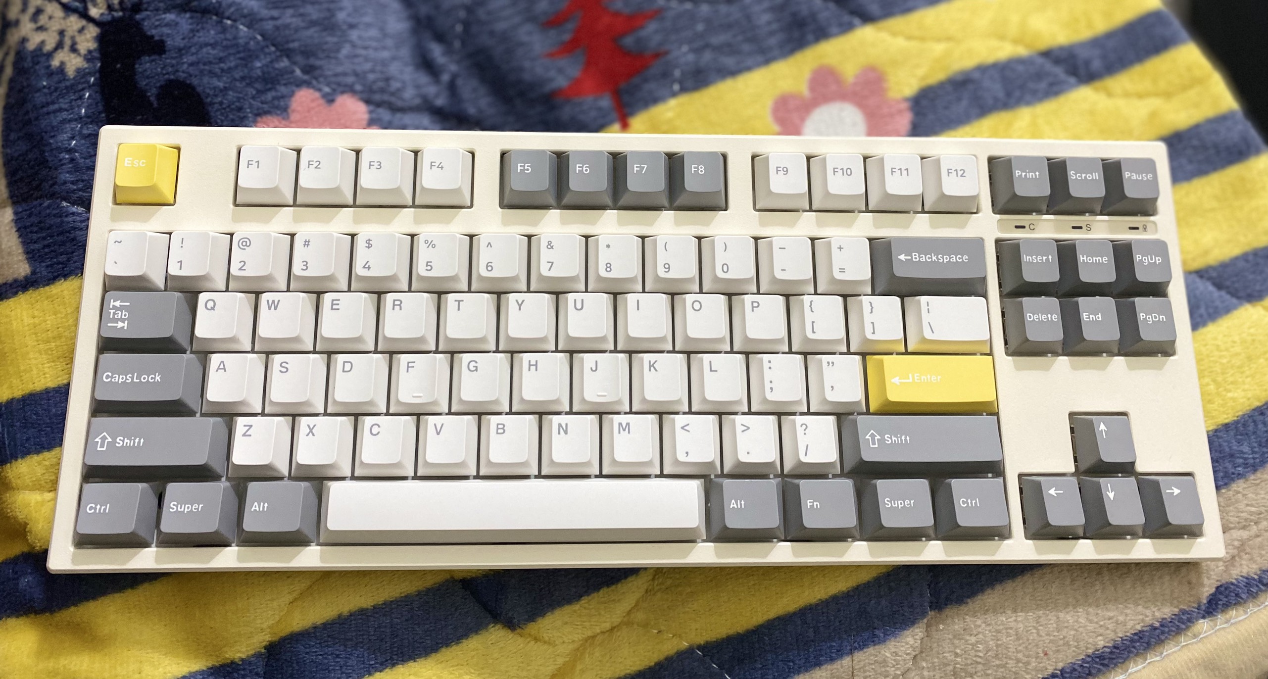 Bàn phím cơ FL-Esports GP87 CP White Grey H5