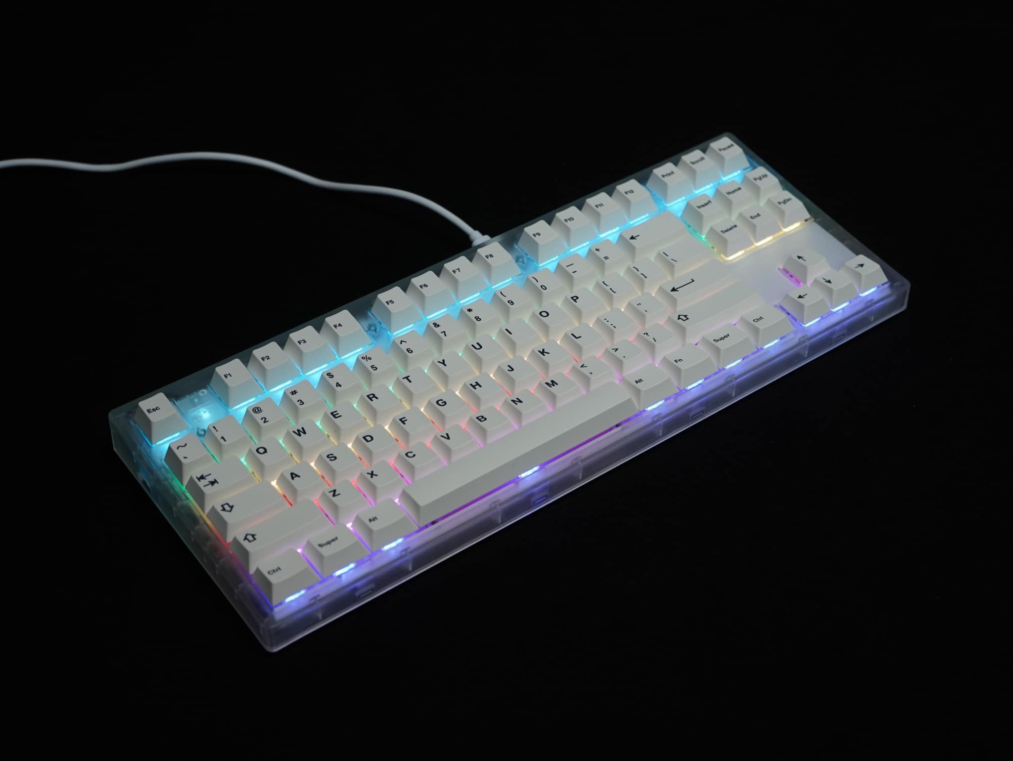 Kit bàn phím FL-Esports MK870 Clear White H4