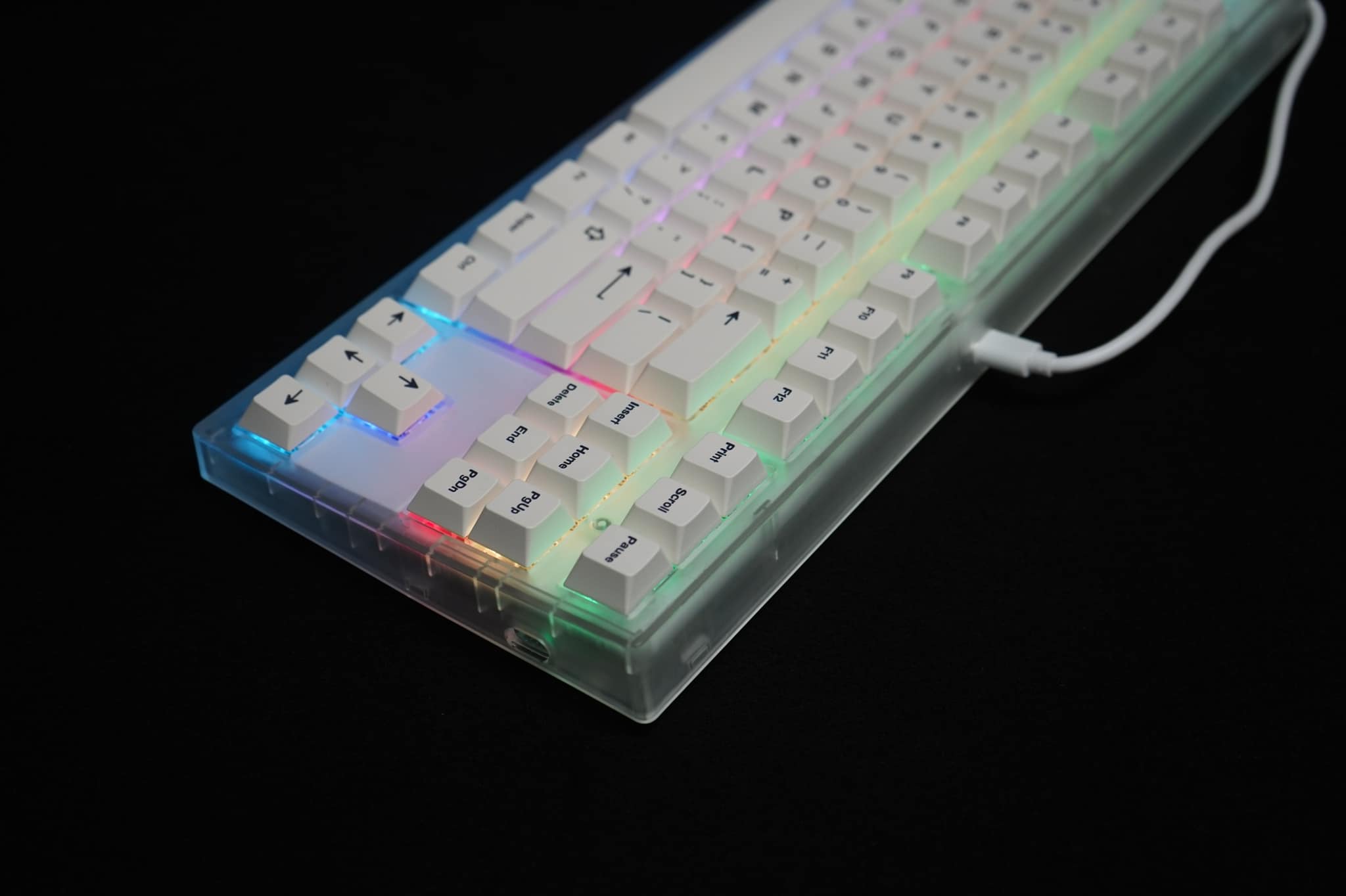 Kit bàn phím FL-Esports MK870 Clear White H7