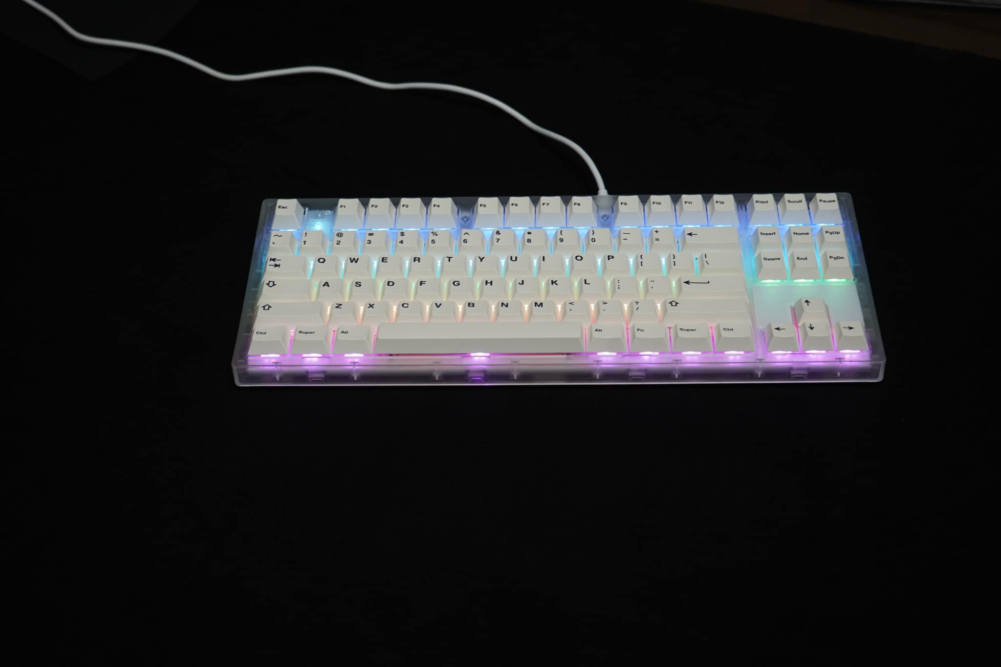 Kit bàn phím FL-Esports MK870 Clear White H8