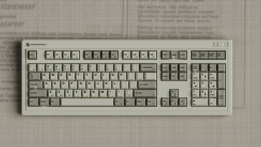 Bàn phím cơ FL-Esports OG108 Retro Grey H2