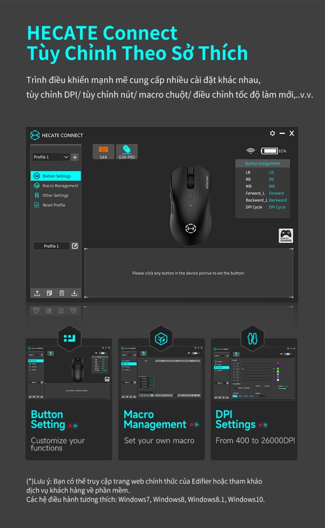 Chuột Edifier Hecate G3M Pro H8