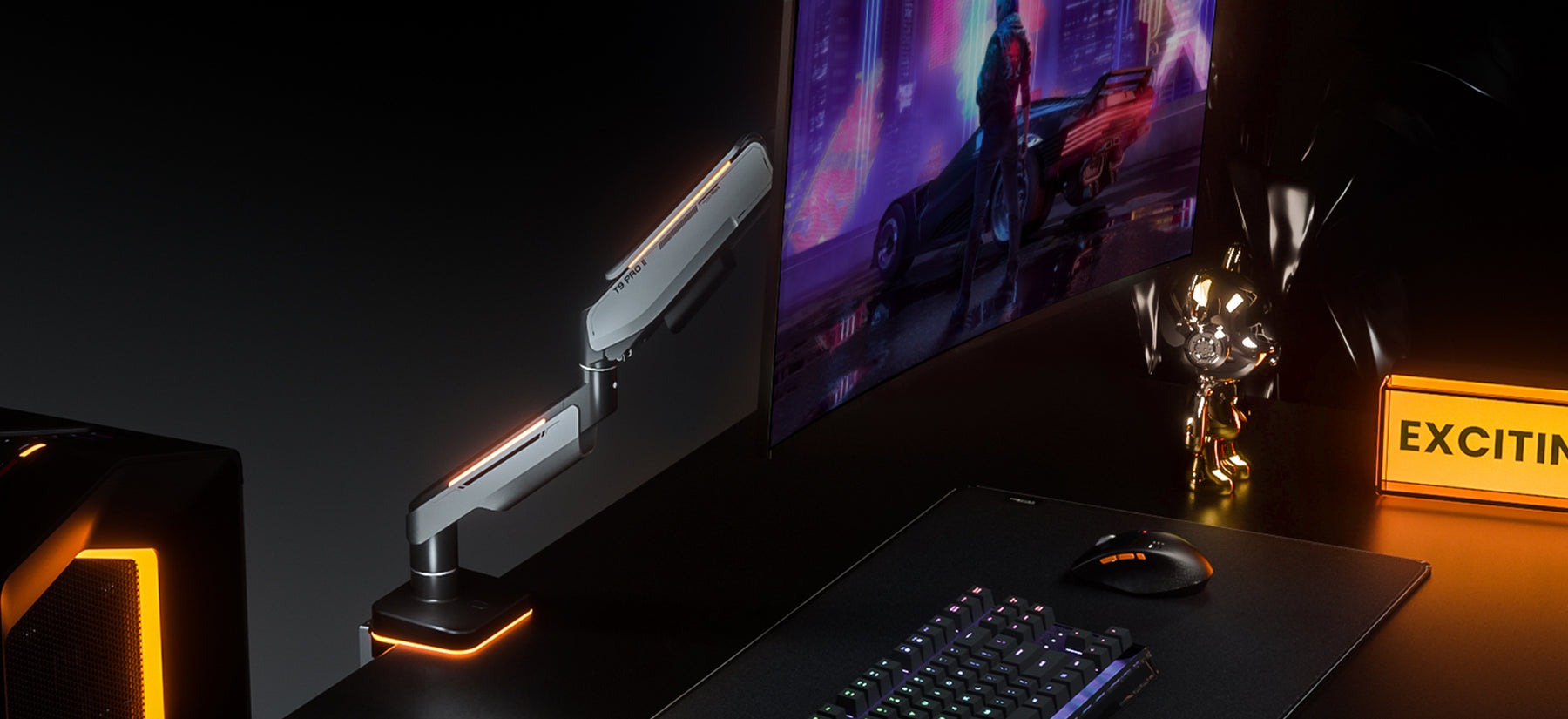 Giá đỡ màn hình Human Motion T9 Pro II RGB H8