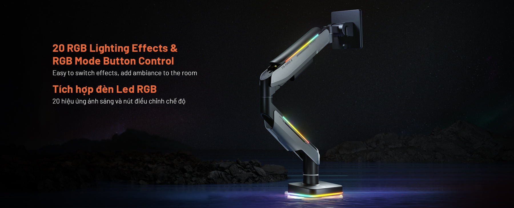 Giá đỡ màn hình Human Motion T9 Pro II RGB H9