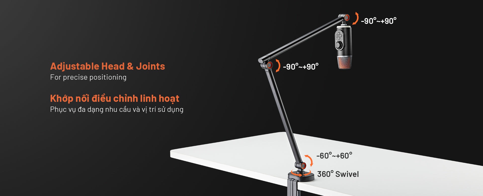 Giá treo micro HyperWork Onik MA01 G2 H7