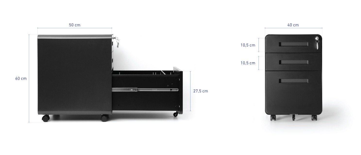 Tủ tài liệu thép di động HyperWork Ivy H2